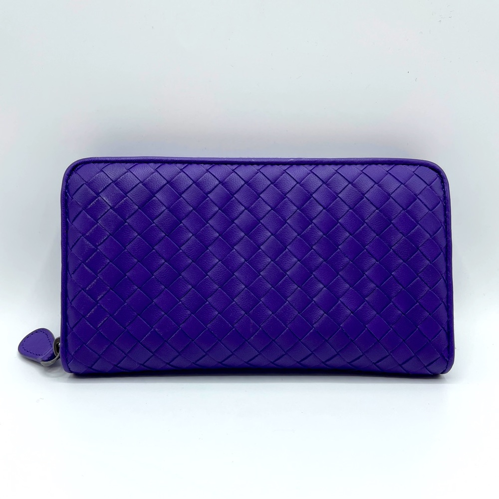 Bottega Veneta Purple Intrecciato Wallet